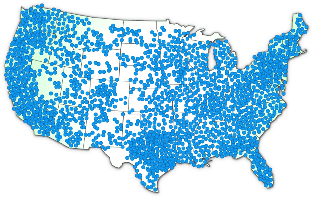 Map of ATMs Nationwide